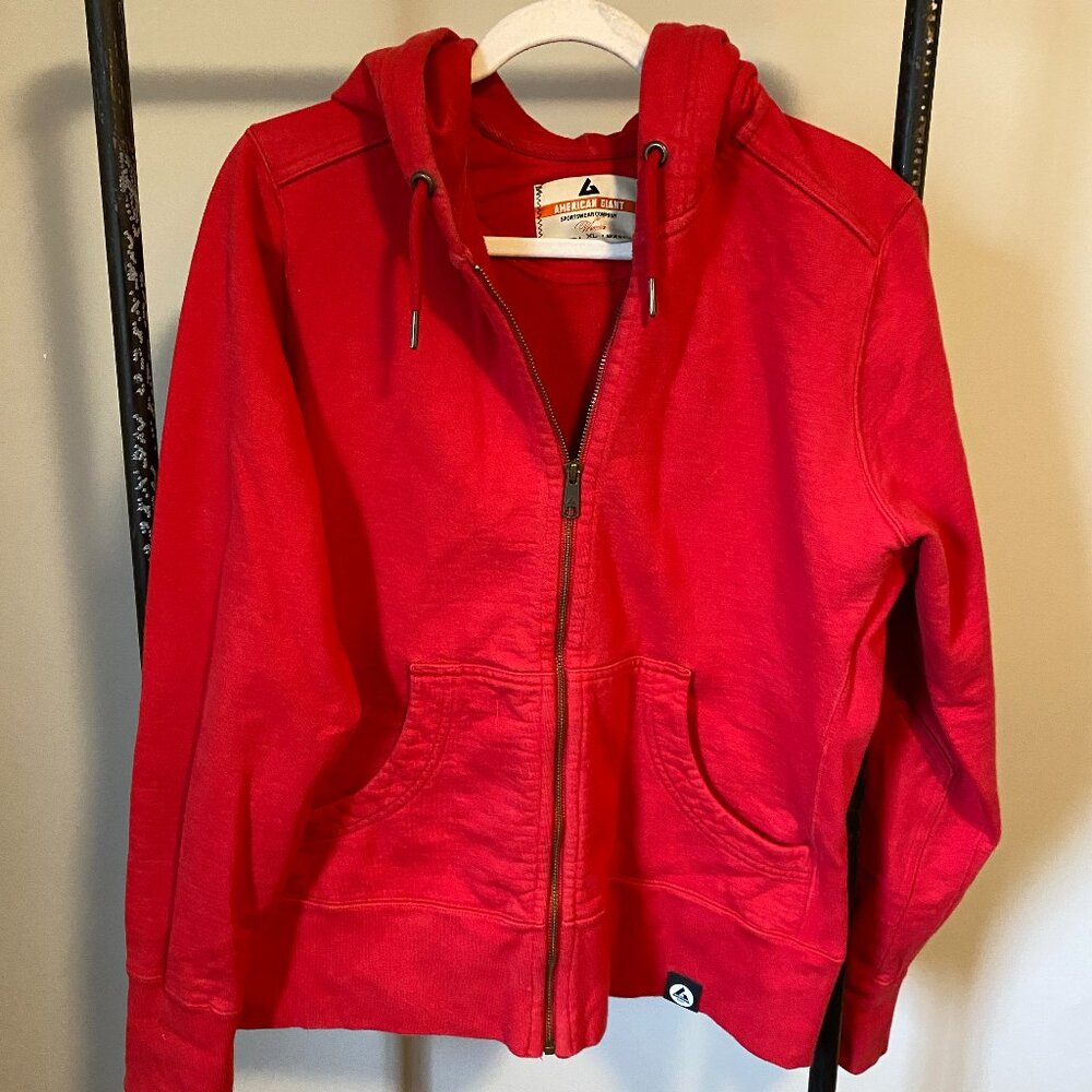 American Giant Hoodie, Women's, Red, XL